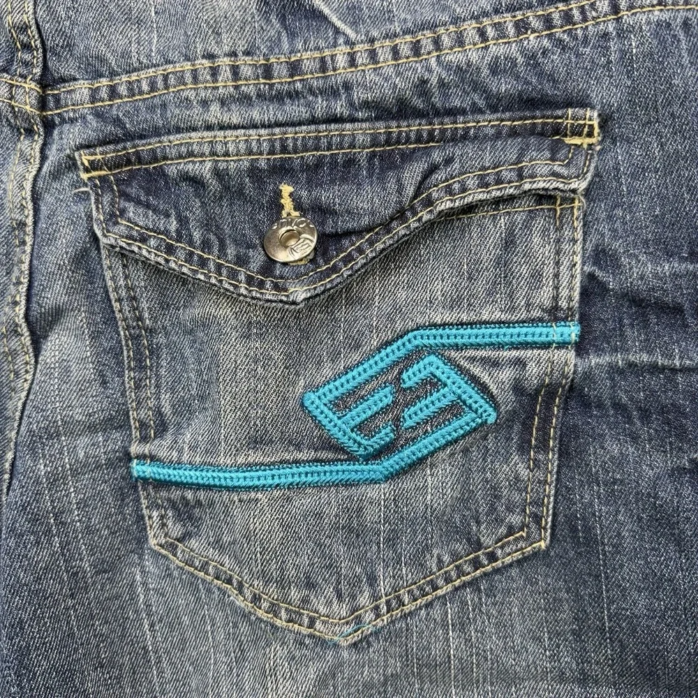 Vintage Enyce Denim Shorts Baggy Loose Fit Men 34 y2k Distressed Hip Hop